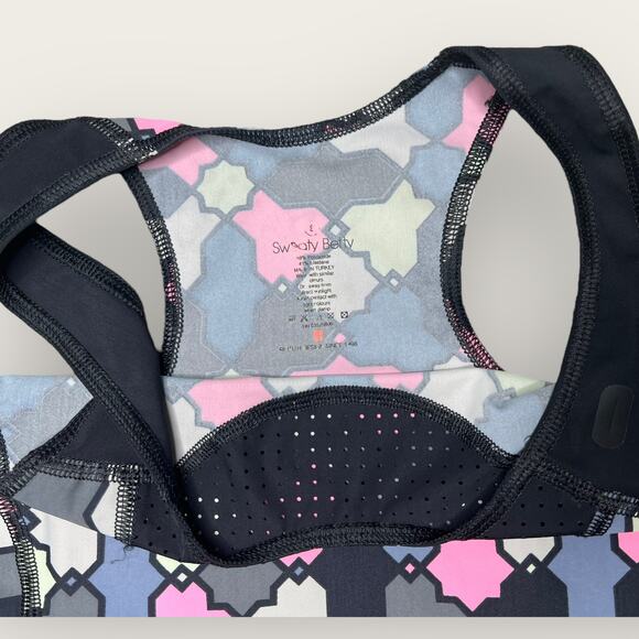 Sweaty Betty Athletic Crop Tank Top | Small | Geometric Print | Yoga Athleisure - Picture 7 of 9